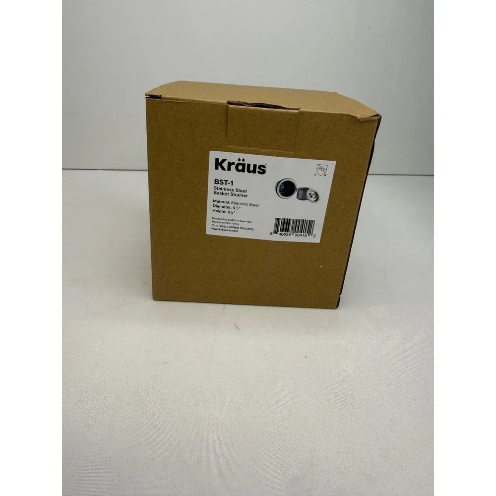 Kraus BST 1 Stainless Steel‎ Sink Basket Strainer Gray Basket Strainer